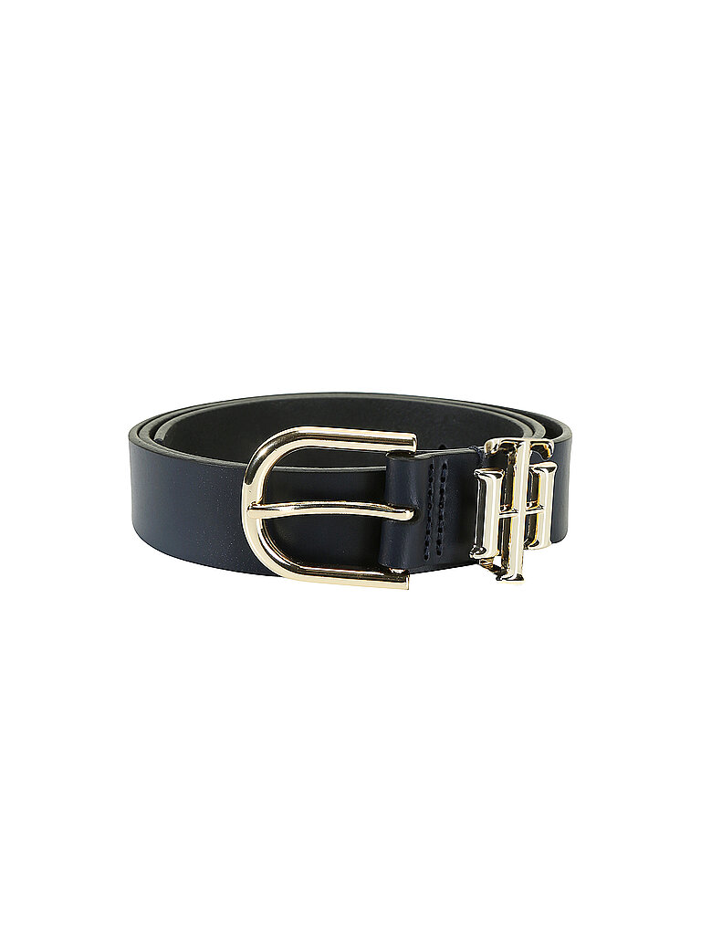 TOMMY HILFIGER Ledergürtel TH LUX 3.0 blau | 70